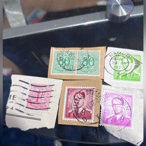 Vintage Stamp Art Print Set
